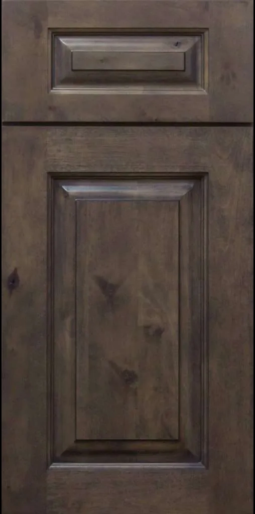 Tahoe Ash Three Series traditional dark stained raised panel cabinet door.
